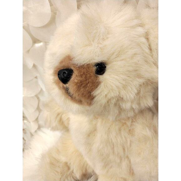 14" Baby Polor Teddy Bear Ivory Plush Stuffed Toy Adorable Face Cuddly Soft - Picture 5 of 13
